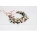 Pastel flower crown. Wildflowers floral crown. Hair wreath. Flower girl crown. Wedding flowers. 5259