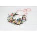 Pastel flower crown. Wildflowers floral crown. Hair wreath. Flower girl crown. Wedding flowers. 5259
