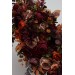 Flower Arch Arrangement in Plum, Purple, Orange, Rust & Beige | Faux Floral Archway for Wedding