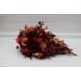 Wedding Bouquets in Plum, Purple, Orange, Rust & Beige | Cascading Faux Bridal & Bridesmaid Bouquets
