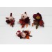 Flower comb in plum purple orange rust beige color scheme. Wedding accessories for hair. Bridal flower comb. Bridesmaid floral comb. 5260