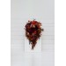 Wedding Bouquets in Plum, Purple, Orange, Rust & Beige | Cascading Faux Bridal & Bridesmaid Bouquets