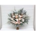 Wedding Bouquets in Beige, White, Gray & Blush Pink | Faux Bridal & Bridesmaid Bouquets