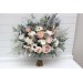 Wedding Bouquets in Beige, White, Gray & Blush Pink | Faux Bridal & Bridesmaid Bouquets
