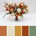 Wedding Bouquets in Rust, Orange & Cream | Faux Bridal & Bridesmaid Bouquets