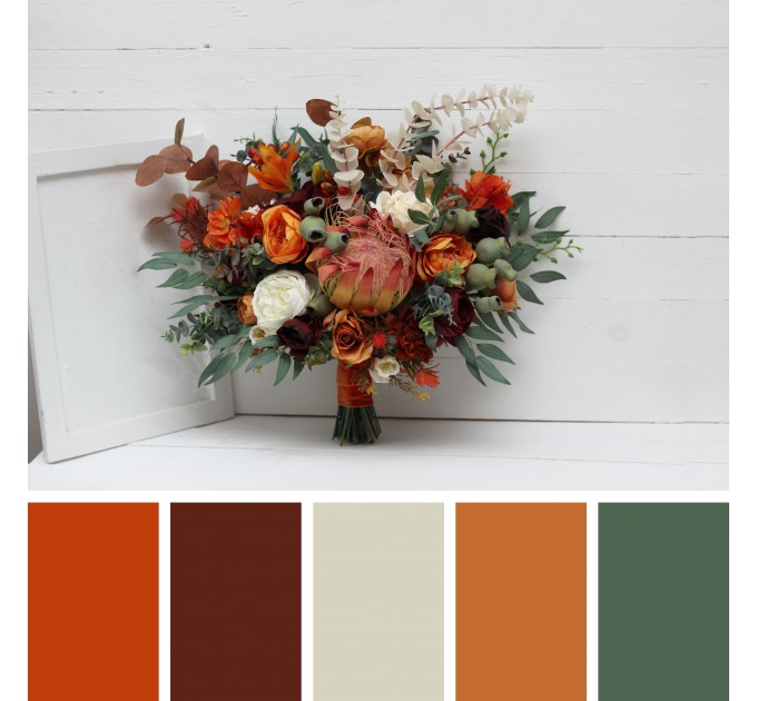 Australian native flowers. Rust burgundy flowers. Protea bridal bouquet. Faux bouquet. Fall wedding. Silk flowers. Boho wedding. Bridesmaid bouquet. 5161