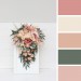 Cascading Boho Bridal Bouquet in Dusty Rose, Peach & Ivory | Faux Fall Wedding Flowers