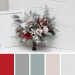 Wedding Bouquets in Red, Blush Pink, White, Silver & Gray | Faux Bridal & Bridesmaid Bouquets