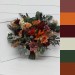 Wedding Bouquets in Burgundy & Burnt Orange | Cascading Bridal & Bridesmaid Faux Bouquets