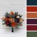 Flower Arch Arrangement in Teal, Rust, Gold, Plum & Mustard | Faux Floral Archway for Jewel-Tone Wedding