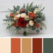 Rust, Ivory & Eucalyptus Bridal Bouquet | Faux Dahlia & Greenery Wedding Bouquets