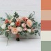 Wedding Bouquets in Peach & Cream | Dahlia Cascading Bridal & Bridesmaid Faux Bouquets