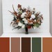 Wedding Bouquets in White, Rust & Terracotta | Faux Bridal & Bridesmaid Bouquets