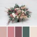 Wedding Bouquets in Dusty Rose, Cream & Blush Pink | Faux Bridal & Bridesmaid Bouquets