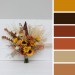 Sunflower & Pampas Grass Boho Bridal Bouquet | Orange, Rust & Beige Faux Wedding Flowers