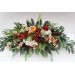 Flower Arch Arrangement in Ivory & Rust | Faux Floral Archway for Forest Wedding