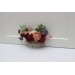 Flower comb in burgundy ivory dusty rose cinnamon color scheme. Wedding accessories for hair. Bridal flower comb. Bridesmaid floral comb. 5144