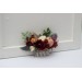 Flower comb in burgundy ivory dusty rose cinnamon color scheme. Wedding accessories for hair. Bridal flower comb. Bridesmaid floral comb. 5144