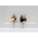 Set of 2 hair pins in burgundy ivory dusty rose cinnamon color scheme. Hair accessories. Flower accessories for wedding. 5144
