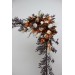  Flower arch arrangement in ivory and rust colors.  Arbor flowers. Floral archway. Faux flowers for wedding arch. 5220