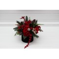 Christmas centerpiece. Table decor. Wedding flowers in box. Winter wedding. 5117