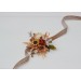 Wedding Boutonnieres & Wrist Corsage in Orange, Rust & Beige | Faux Flower Accessories