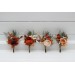 Wedding Boutonnieres & Wrist Corsage in Ivory & Rust | Faux Flower Accessories