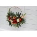 Flower hoop ivory and rust colors. Alternative bridesmaid bouquet. 5262