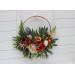 Flower hoop ivory and rust colors. Alternative bridesmaid bouquet. 5262