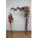 Flower Arch Arrangement in Ivory & Rust | Faux Floral Archway for Wedding