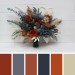 Wedding Bouquets in Rust, Blue & Ivory | Faux Bridal & Bridesmaid Bouquets