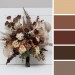 Wedding Bouquets in Terracotta, Brown, Gold & Cream | Faux Bridal & Bridesmaid Bouquets