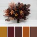 Wedding Bouquets in Burgundy, Rust, Mustard & Brown | Cascading Faux Bridal & Bridesmaid Bouquets