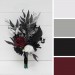Burgundy, Black, and Silver Wedding Bouquets – Dramatic Gothic Bridal Designs