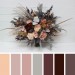 Wedding Bouquets in Gray, Peach & Brown | Faux Bridal & Bridesmaid Bouquets