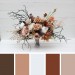 Wedding Bouquets in White & Terracotta | Bridal & Bridesmaid Faux Bouquets