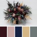 Wedding Bouquets in Burgundy, Navy Blue, Dusty Rose & Gold | Faux Bridal & Bridesmaid Bouquets