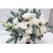 Winter Wedding Bouquets with Pine Branches in White | Faux Bridal & Bridesmaid Bouquets