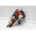 Wedding Bouquets in Rust, Blue & Ivory | Faux Bridal & Bridesmaid Bouquets