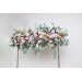 Flower Arch Arrangement in Peach, Purple & Dusty Blue | Faux Floral Archway for Wedding