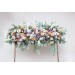 Flower Arch Arrangement in Peach, Purple & Dusty Blue | Faux Floral Archway for Wedding
