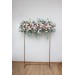Flower Arch Arrangement in Peach, Purple & Dusty Blue | Faux Floral Archway for Wedding