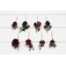 Set of 8 bobby pins in burgundy navy blue and gold color scheme. Hair accessories. Flower accessories for wedding. 0031