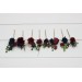 Set of 8 bobby pins in burgundy navy blue and gold color scheme. Hair accessories. Flower accessories for wedding. 0031