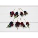 Set of 8 bobby pins in burgundy navy blue and gold color scheme. Hair accessories. Flower accessories for wedding. 0031
