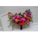 Wedding Bouquets in Bright Orange & Magenta | Cascading Faux Bridal & Bridesmaid Bouquets
