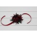 Wedding Boutonnieres & Wrist Corsage in Deep Burgundy | Faux Flower Accessories