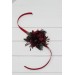 Wedding Boutonnieres & Wrist Corsage in Deep Burgundy | Faux Flower Accessories
