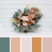 Wedding Bouquets in Orange & Blush Pink | Faux Bridal & Bridesmaid Bouquets