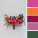 Wedding Bouquets in Bright Orange & Magenta | Cascading Faux Bridal & Bridesmaid Bouquets